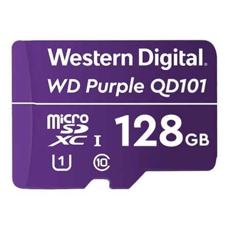 WD Purple SC QD101 WDD128G1P0C - flash-minneskort - 128 GB - mikroSDXC UHS-I
