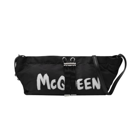 Alexander McQueen, Mini Bundle Bag Zwart, Dames, Maat:ONE Size,polyester