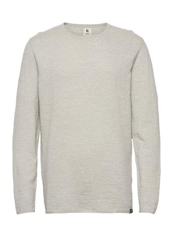 Men`s Pullover Strikkegenser M. Rund Krage Grå Garcia