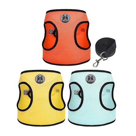 Hundselar och koppel Set 3-pack No-choke Mesh väst Selar Flyktäkt