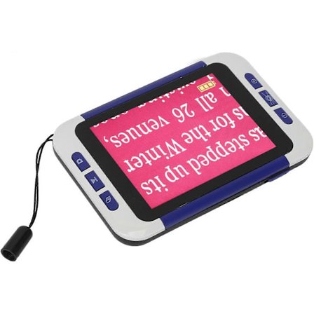 Digitalt videoforstørrelsesglass, bærbar elektronisk leseassistent med LCD-skjerm, 26 fargemoduser, 2-32X forstørrelse (EU-plugg)