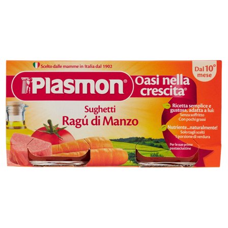 Plasmon Sughetto Ragù Di Manzo 10m+ 2x80g