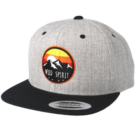 Wild Spirit - Grey snapback Czapka Z Daszkiem - Sunset Logo Grey/Black Snapback @ Hatstore