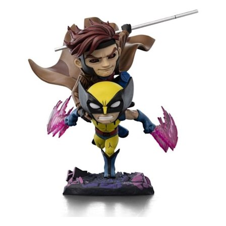 Iron Studios - X-Men 97 - Mini Co. Figur Gambit och Wolverine 23 cm