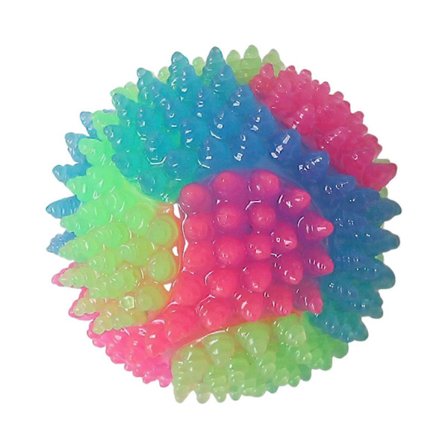 Lysande studsboll leksak tuggsäker blinkande ljus hund katt leksaksboll med giftfri design för utomhus natt lek multicolor[D]