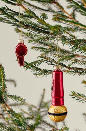 Jotex - Julepynt 4-pakning Rød/gull/svart - MUSIC - Kjøp Juletrepynt hos Jotex