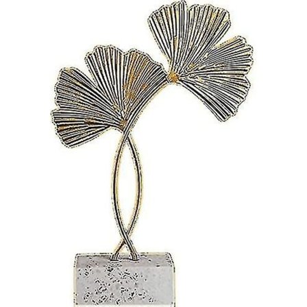 1 Ginkgolehti Koriste Työpöydälle Eurooppalainen Rauta Taide 8.2" Korkea