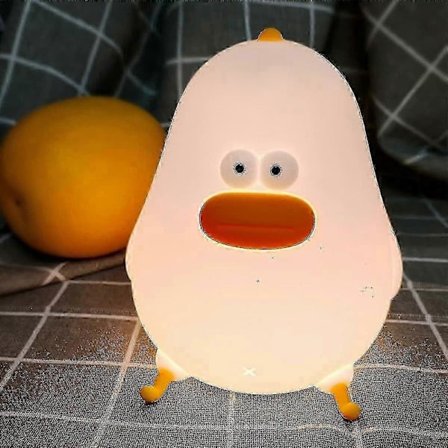 Børnenatlampe, sød kyllinge-natlampe i silikone til babyer og småbørn, dyrenatlampe til børneværelset