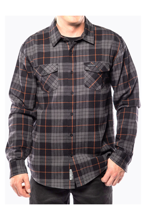 Felpa Fasthouse Saturday Night Special in Flanella Nero/Carbone S