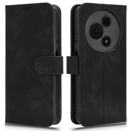 Kompatibelt för TCL 605 4G Läderfodral Hudkänsla Anti-fall Plånbok Flip Telefonfodral