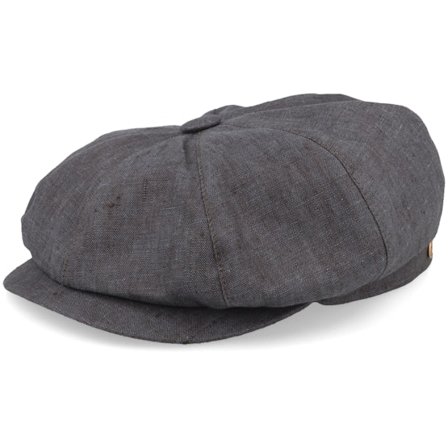 Mayser - Braun flatcap Cap - Shelby Linen Brown Flat Cap @ Hatstore