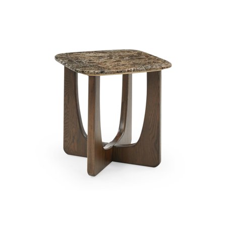 Orion hjørnebord, Egetræ/Emperador | 50x50 - 50x50x50 - Sofaborde