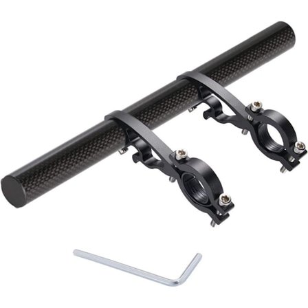 Polkupyörän pidennyspidike, kaksinkertainen vuoripyörän taskulampputeline, polkupyörän ohjaustanko