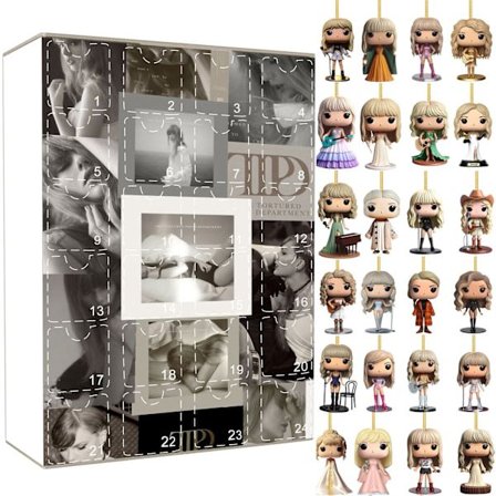 Kvinders Adventskalender Taylor Swift Julegave Brinquedo Figur Legetøj Nøglering Navidad 24 Dages Nedtælling Fan Gave