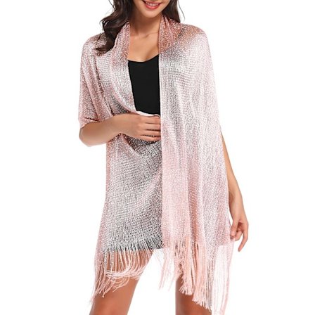 Funklende metalliske sjaler og omslag til brude bryllupper/aftenfest/formelle kjoler