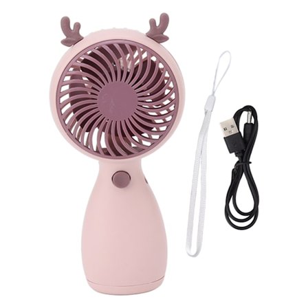 Mini Håndholdt Vifte Rosa 3.7v 250mah Lavt Støynivå Mini Bærbar Vifte for Stilige Barn Jenter Kvinner Menn