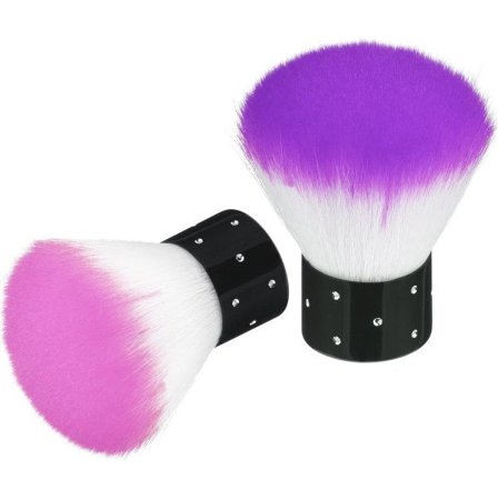 TG 2-pack Färgglada Mjuka Kabuki-borstar Pulverborste Nail Art Damm