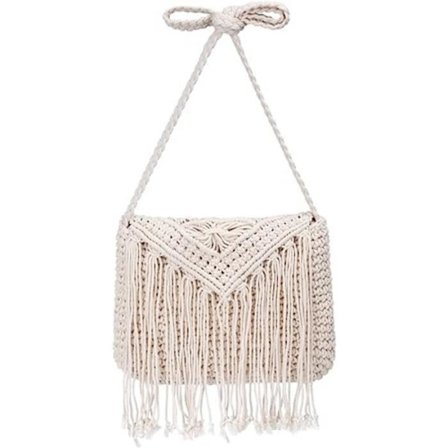 Håndveske - Bohemsk - Liten Messenger Bag - Håndvevd - Bomull - Skulderveske