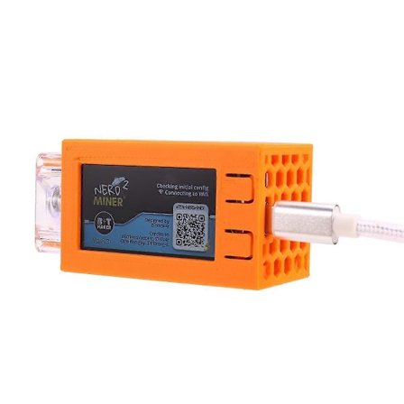 For Nerdminer V2 Pro Miner 78KH/S Mini Bitcoin Lottery Miner med Lysende Blæser BTC Solo Lottery Mining Miner Orange