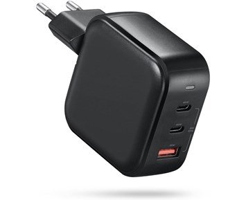Andersson WLC-G2450 - Wall Charger PD 65W 2xUSB-C 1xUSB-A Black - 65W GaN-väggladdare med två USB-C & ett USB-A-uttag
