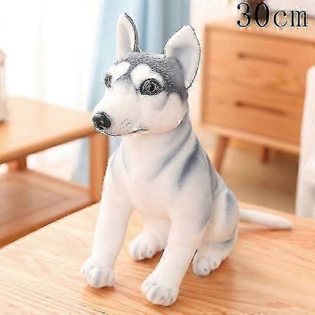 Højkvalitets Stor Simulation Hund Plys Legetøj Udstoppede Livagtige Husky Hund Kawaii Dukke Boligindretning Tegneserie Børn Drenge Piger 