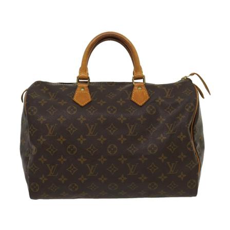 Louis Vuitton Vintage, Pre-owned Speedy 35 Monogram Handbag Bruin, Dames, Maat:ONE Size