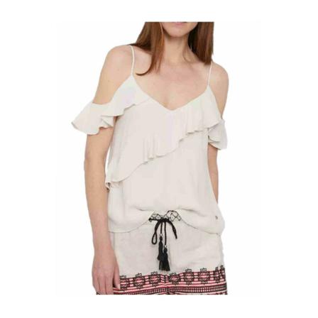 Pepe Jeans - Linnen - Beige - Dam - Storlek: M, Dam, Storlek: M