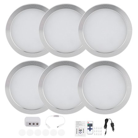 6 stk. Indvendige LED-Spots 12V Fjernbetjening Lamper til T4 T5 Campere Caravan Motorhome