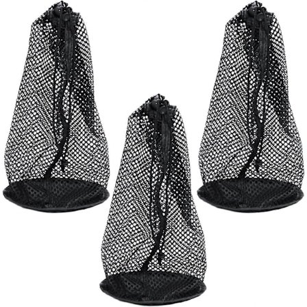 3x Golfpallolaukku Nyloninen Kiristysnyörillinen Verkkopussi Golfpallojen Säilytyslaukku, johon mahtuu 48-56 golfpalloa