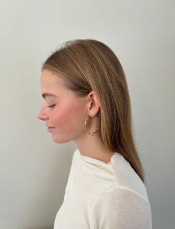 Jane Koenig Big Tied Heart Hoop - Gold - ONE SIZE