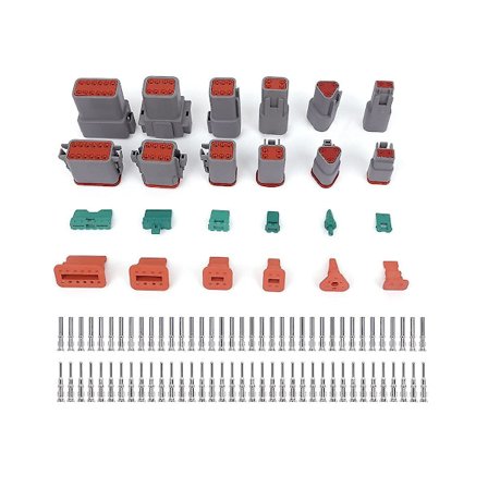 Dt-serie kontaktsett, 2 3 4 6 8 12-polet kontakt med størrelse 16 stemplede kontakter, bil elektrisk