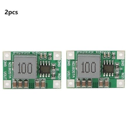 2 stk. Step Down Modul 5-18V til 3/3.3v 3.7/4.2v 5v 6V Motor Buck Converter ND1805TA (5-18V til 5V)