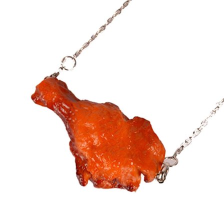 Simuleringsmat Kycklingvingar Halsband Kycklingvinge Trumstockar Hänge för Kreativa Nyckelbenskedja Smycken Barn Kul