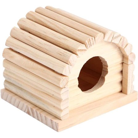 Enkel och ren hamsterbur i trä med naturligt kolofonium