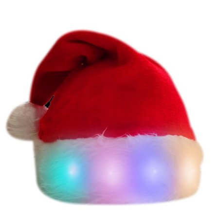 Lys upp plysch tomtehatt julhattar
