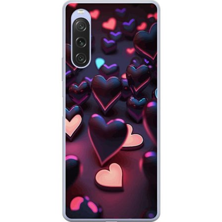 Yhteensopiva Puhelinkuori Sony Sony Xperia 10 V KeskiyönSydämet