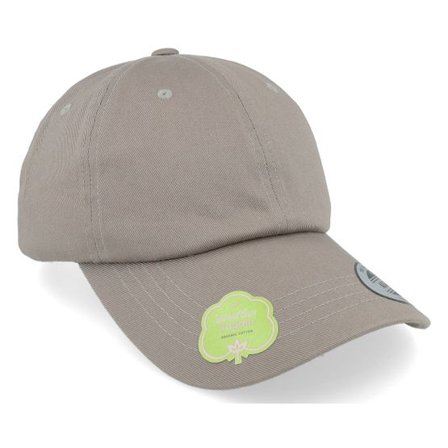 Yupoong - Grå unconstructed Keps - Organic Pale Grey Dad Cap @ Hatstore