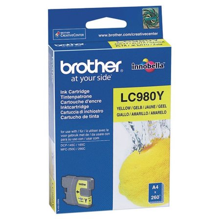 Brother Bläckpatron LC980 Y, LC-980Y, Innobella -bläck, gul, singelförpackning - Lyreco - Toner och bläck - Bläckpatroner - Bläckpatroner Brother