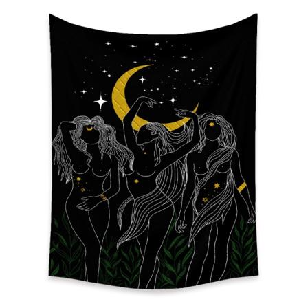 Wekity Boho-tyylinen seinävaate, esteettinen taide, kodin taustakangas, sisustuslahja, seinävaate olohuoneeseen ja makuuhuoneeseen (520-8, 29 x 38 