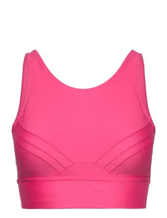 Ua Infinity Pintuck Mid Lingerie Bras & Tops Sports Bras - ALL Rosa Under Armour*Betinget Tilbud