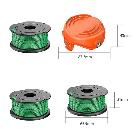 Ny til Black & Decker GL8033 GL9035 A6486 GL7033 Trimmer Line 3 Spoler+1 Dæksel