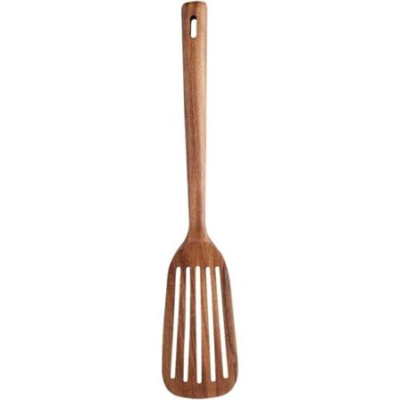 Träspade för matlagning, Långt handtag av naturlig teak,