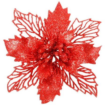 6 stk. Kunstige Juleblomster Juletræ KLB