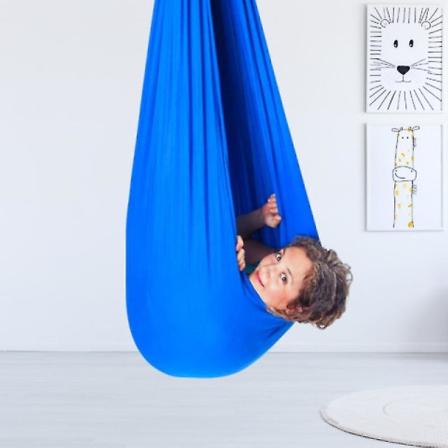 2022 Uusi Aerial Yoga Swing Set & Hammock Kit joustavuutta ja kivunlievitystä varten Deep blue 150*280CM