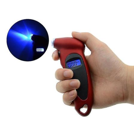 2023- universal lcd digital däcktrycksmätare för bilmotorcykel (1 bit vinröd)