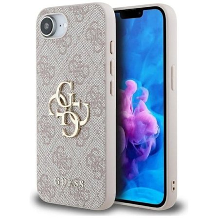 Coque Guess 4G Big Logo til iPhone 16e (lyserød)