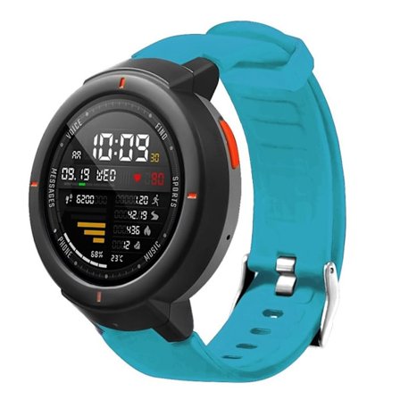 Amazfit Verge 3 klockband av rostfritt stål - Babyblå