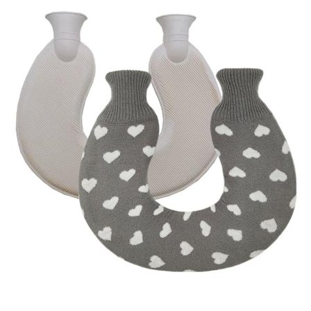 Strikket U-formet Varmtvandsflaske med Betræk