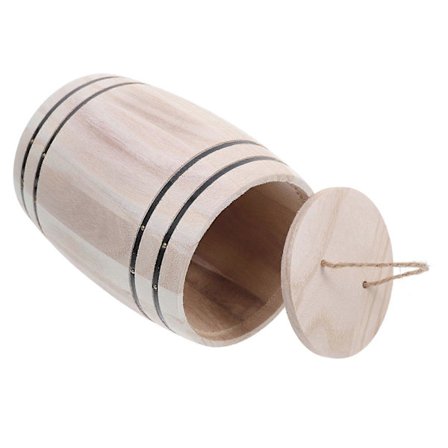 Ljusbrun Träfat Skrivbordsorganisatör Behållare För Vänner Familj Kollegor Förvaring 1Set