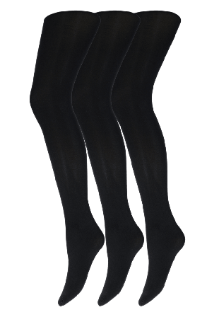 Decoy Strumpbyxor "silklook" | 3-pack 80 Denier Svart Leggings Dam S-M